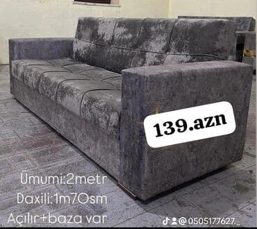 Divan, Yeni, Açılan, Bazalı, Vеlur parça, Ödənişli çatdırılma — 1