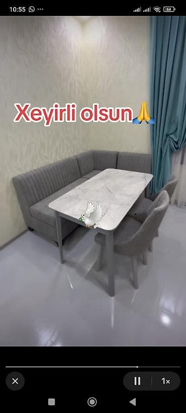 oturacaq ofis: Yeni, Künc divan, Mətbəx üçün, Açılmayan — 1