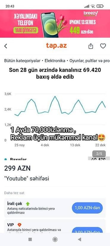 redmi note 14s: YouTube kanalıdı Hal hazırda 26300abunəcisi vargünü gündən artır — 2
