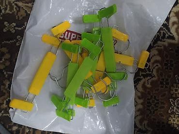 asılqanlar: Rəngli paltar asqıları – şalvar, ətək və şort üçün klipsli model tek — 2