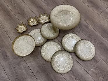 Nahar dəsti, rəng - Qızılı, Şüşə