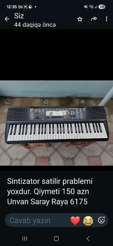 Yamaha PSR-195 sintezator - 61 klavişa (tam ölçülü), oktava dəyişmə lalafo.az -da Yamaha PSR-195 sintezator - 61 klavişa (tam ölçülü), oktava dəyişmə