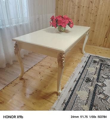 стулья тонет: Гостиный стол, Б/у, Нераскладной, Дерево, Прямоугольный стол — 1