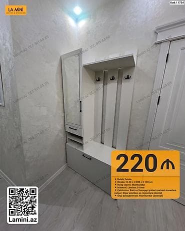 Dəhliz dolabı – La Mini - Ölçülər: D 40 × H 200 × E 100 sm - Rəng — 1