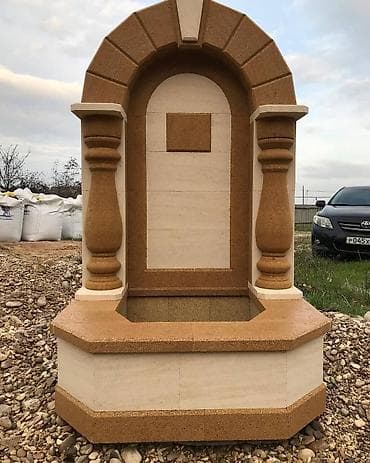 Fəvvarələr: Təbii daşdan hazırlanmış dekorativ divar bulaqları - Material: Təbii — 1