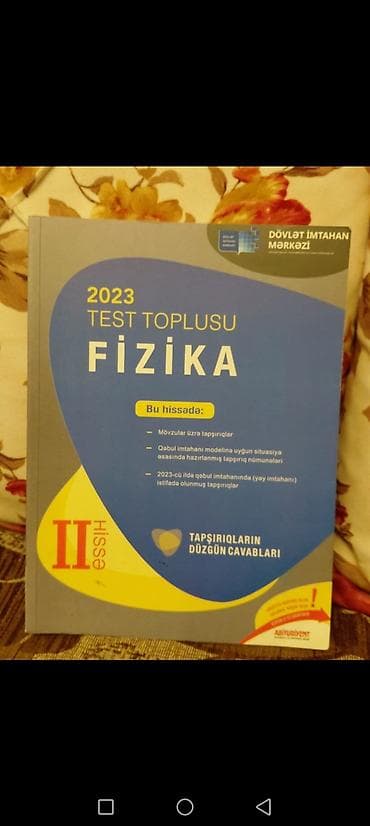 dim informatika qayda: Məhsul: Fizika 2023 Test Toplusu – I hissə və II hissə (DİM) — 2