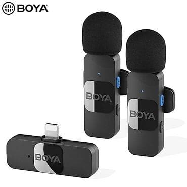 mikro nauşnik satışı: BOYA BY-V2 2.4 GHz Simsiz professional yaxa mikrofonu sistemi. İki — 2
