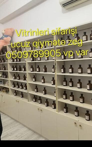 Vitrinlərin hazırlanması xidməti - Mağaza, aptek, ətir, gözəllik