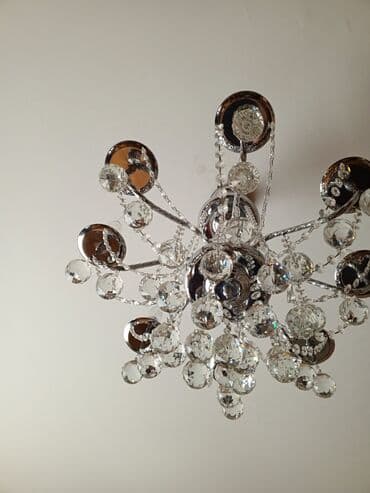 yağış işıq: Çılçıraq, 10 və daha çox lampa, Xrustal — 2