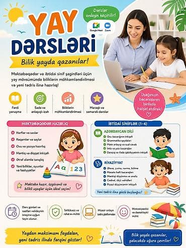 Məktəbəqədər və ibtidai sinif hazırlığı, Azərbaycan dili, Onlayn