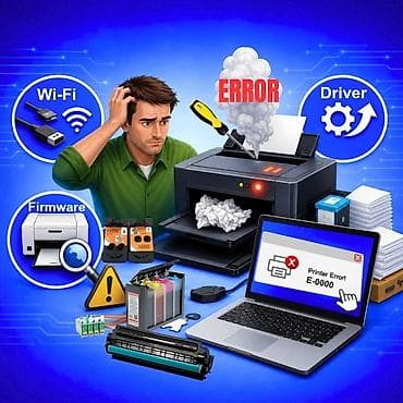 3 birinde printer: 🖨️Epson, Canon, Hp printerlərin təmiri ❗Xəta kodların həll olunması — 3