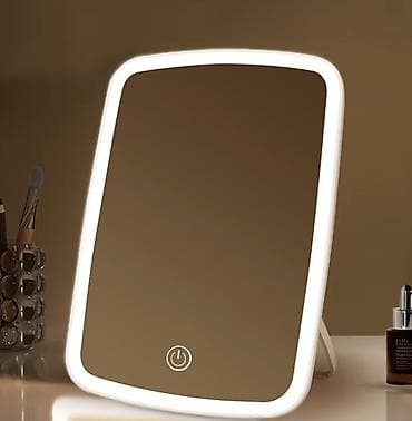 ucuz kubik: Güzgü Masaüstü, Düzbucaqlı, Makiyaj üçün, Arxa işıqlı — 1