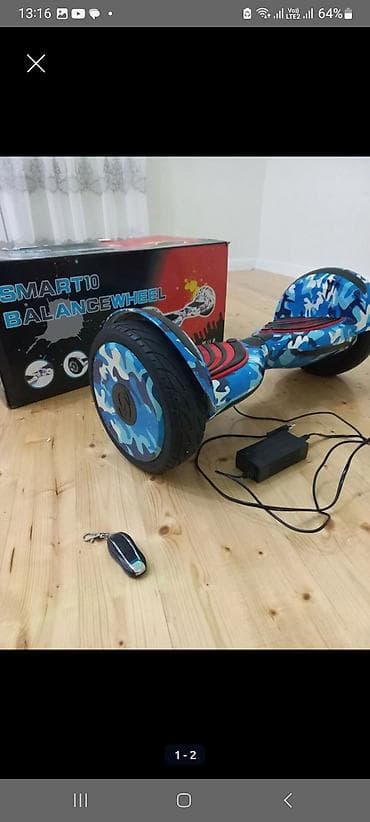 Elektrik nəqliyyatı: Smart10 Balance Wheel hoverboard - Rəng/naxış: mavi kamuflyaj gövdə — 1