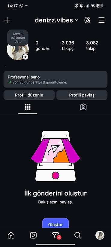 Digər biznes avadanlığı: Instagram hesabı satılır: denizz.vibes Xüsusiyyətlər: - 3.036 real — 1