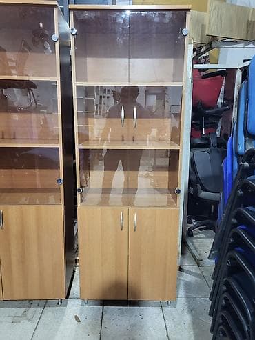 2el dolablar: Şüşəli vitrin şkaflar – 2 ədəd (eyni model) - Material: ağac — 3