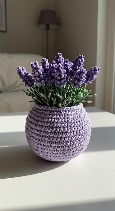 lavanda ördek: Əl işi toxunmuş dekorativ sukulent və güllər – su, günəş və qulluq — 3