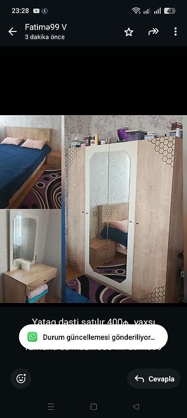 Yataq dəsti satılır 400₼. yaxşı vəziyyətdədir. Matrası var.Ünvan lalafo.az -da Yataq dəsti satılır 400₼. yaxşı vəziyyətdədir. Matrası var.Ünvan