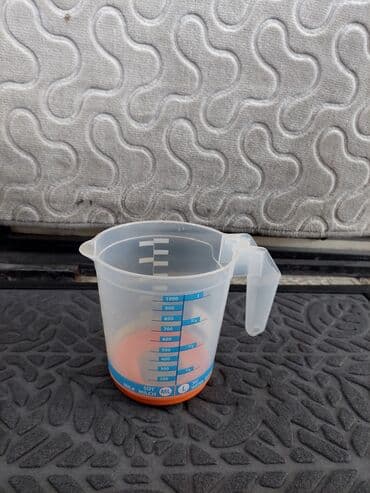 Mətbəx aksesuarları: Ölçü qrafinləri dəsti – şəffaf plastik, tutacaqlı və tökmə ağızlı - — 17