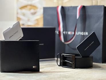 Zərgərlik əşyaları: Tommy Hilfiger kişi aksesuar dəsti Dəst tərkibi: - Kəmər: Qara rəng — 9