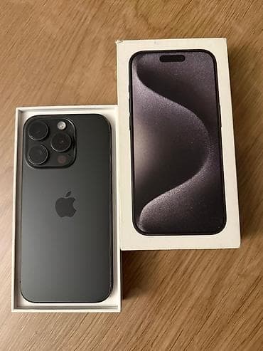 i̇phone pro: IPhone 15 Pro, 256 GB, Black Titanium, Face ID — 1