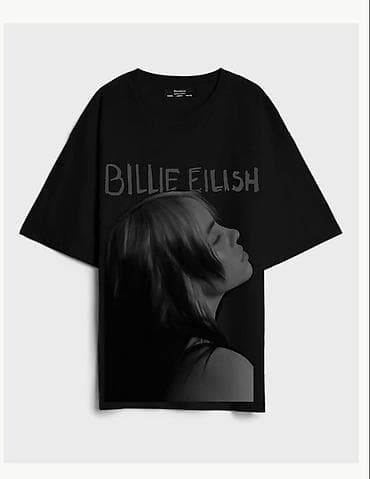 : Billie Eilish temalı qara T‑şört PRINTCRAFT – Sizin ideyanız, bizim — 4