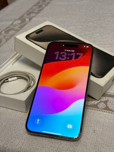 IPhone 15 Pro Max, 256 GB, Natural Titanium, Simsiz şarj, Sənədlərlə, Zəmanət