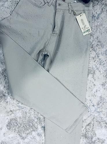 Cinslər: Boz rəngli qadın cins şalvar – La Carte Jeans - Model: dar (skinny — 1