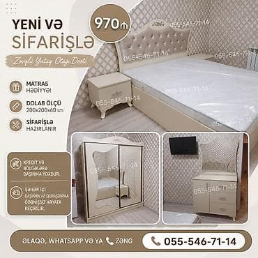 termo tumba: İkinəfərlik çarpayı, Dolab, Termo, 2 tumba, Azərbaycan, Yeni — 1