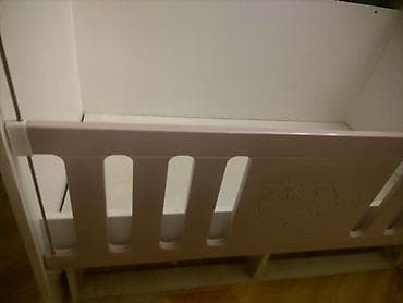 Uşaq beşiyi - Material: ağ laminat MDF yan divarlar və əsas, ön panel — 2