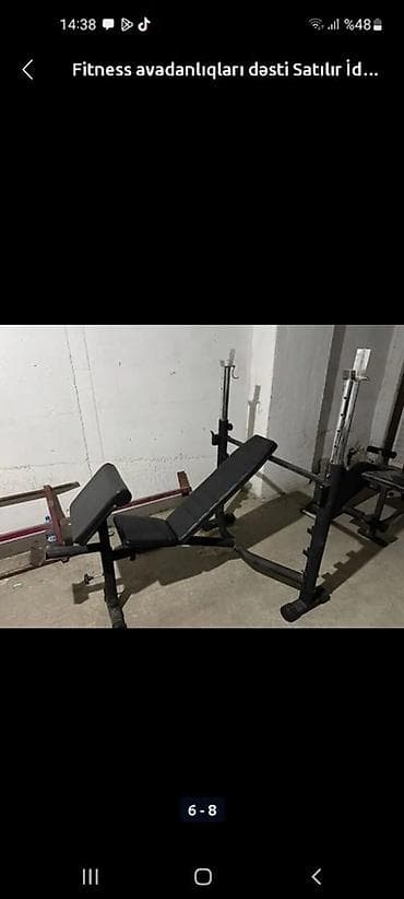 Велоаксессуары: Fitness avadanlıqları dəsti - Tənzimlənən skamya və ştanq üçün stend — 1