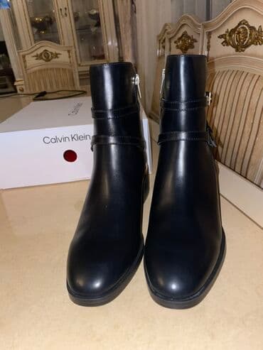 botilyonlar: 38/39YENIDIR.Calvin Klein qadın botları - Rəng: qara - Material — 7