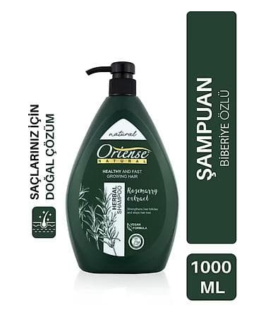 Oriense Natural Biberiye Özlü Şampun – 1000 ml - Bitki tərkibli