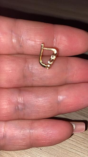 lom qizil satiram: Sırğa, Sarı qızıl, 585 Əyar, 2 g, Ünvandan götürmə — 3