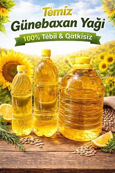 vanilya yağı qiyməti: Günəbaxan yağı, 1 l, Ödənişli çatdırılma — 2