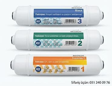 dentin pasta: Üçmərhələli su filtri kasetləri – REGNUM (NSF sertifikatlı) — 2