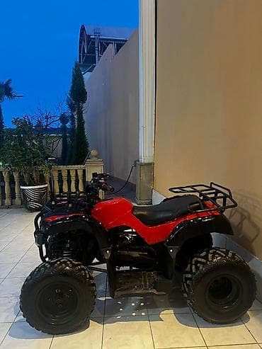 teker aparati: ATV kvadrosikl – qırmızı/qara rəng - Güclü ofroud təkərləri və — 9