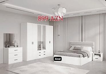 Ağ rəngli yığma yataq otağı dəsti – 899 AZN Dəst tərkibi: - İkiqat