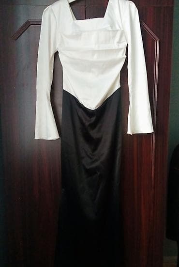 İki rəngli uzun ziyafət/libas - Model: Uzun, zərif kəsimli, ikirəng