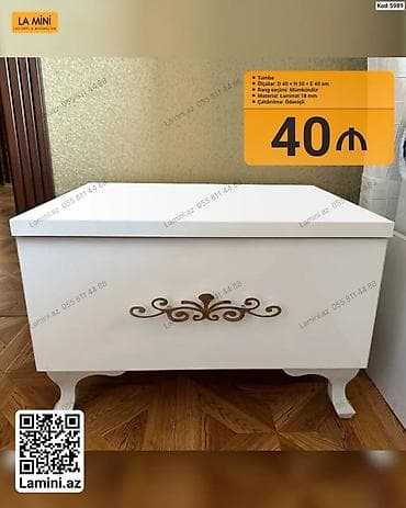 Tumba – La Mini - Model kodu: 5989 - Ölçülər: D 40 × H 30 × E 40 sm - — 1