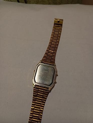 elektron saat qiymetleri: İşlənmiş, Qol saatı, Casio, rəng - Qızılı — 4