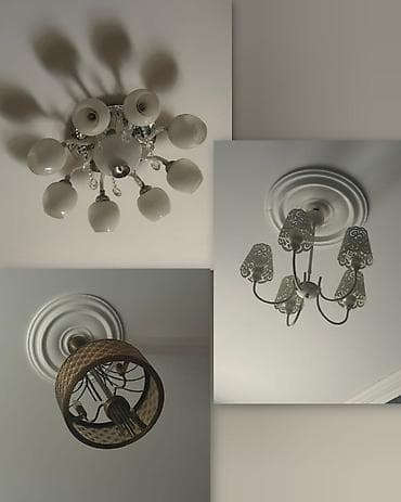 lüstrlar: Çılçıraq, 10 və daha çox lampa, Şüşə — 2