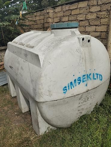 su ceni: Su çəni – 3000 litr, plastik (polietilen) Marka: Şimşek Ölçülər — 1
