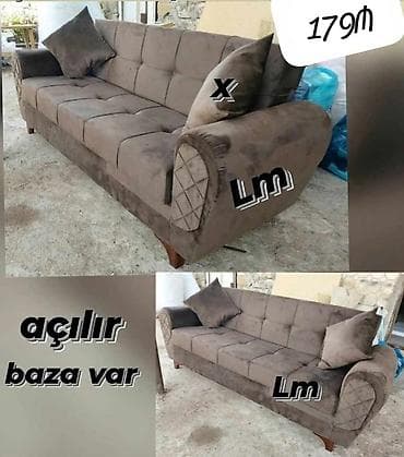 ofis divanlari: Açılan mexanizmalı divan – baza var. - Rəng: tünd/qəhvəyi tonlarda - — 1