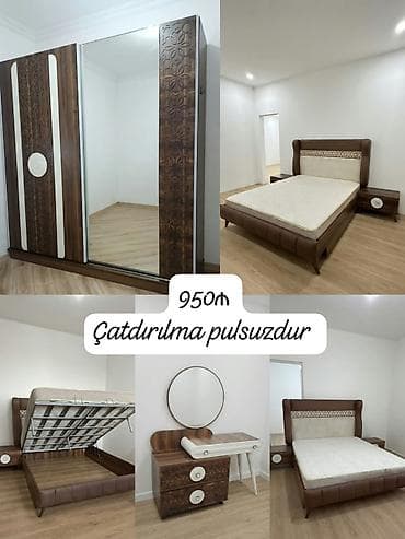 set mebel: Bazali yataq desti 950 manat. *Çatdırılma yaxın erazilere pulsuz*.Olcu — 1