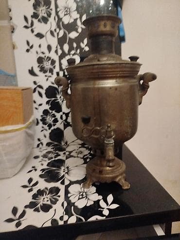 samovar mis: Misin samovar - Klassik kömür/odunla işləyən samovar modeli - — 1