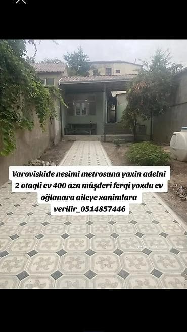 80 kv. m, 2 otaqlı, Kombi, Qaz, İşıq