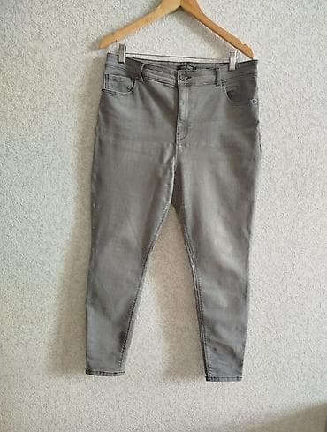 cins şalvar: Xanımlar üçün cins şalvar. Boz rəng. Striçdi. 34 razmerdi. Beli 45 - — 1