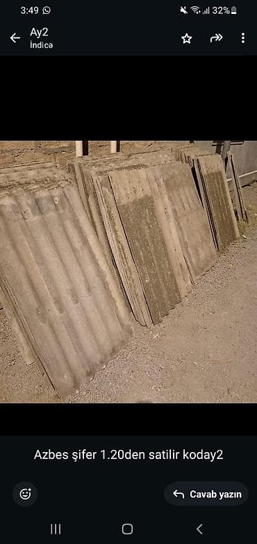 Azbes şifer 1.20den satilir koday2
