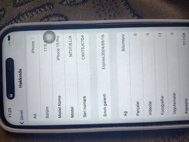 dubay tel: IPhone 15 Pro, 512 GB, Ağ, Qırıq — 3