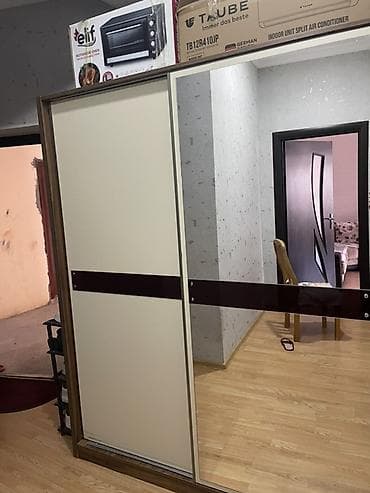 kreslo modelleri: Sürgülü qapılı şkaf - Model: iki qapılı, biri tam güzgülü, digəri — 1